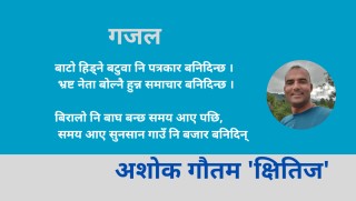 गजल : बाटो हिड्ने बटुवा नि पत्रकार बनिदिन्छ