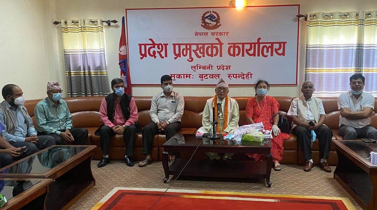 लुम्बिनी प्रदेश प्रमुख शेरचनले गरे पदभार ग्रहण