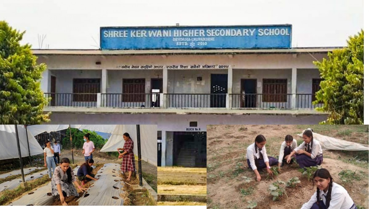 विद्यार्थीलाई कृषि क्रान्तिको बाटो देखाउँदै केरवानी मावि