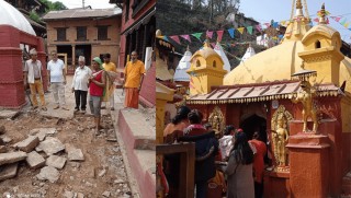 रिडिस्थित ऋषिकेश मन्दिर परिसरकाे सँरचना फेरिँदै 