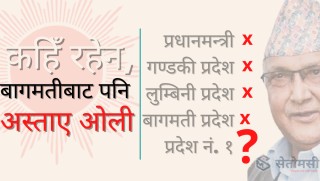 गण्डकी र लुम्बिनी प्रदेशको सत्ताबाट अस्ताएका ओली बागमतीमा पनि टिकेनन्