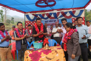 बुटवल-चरङ्गे जोड्ने लडियाबास खहरे खोला पुल उद्धाटन