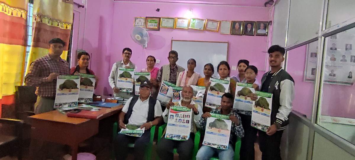 निर्माण सहकारीद्वारा शुभकामना आदानप्रदान तथा भित्तेपात्रो विमोचन कार्यक्रम सम्पन्न