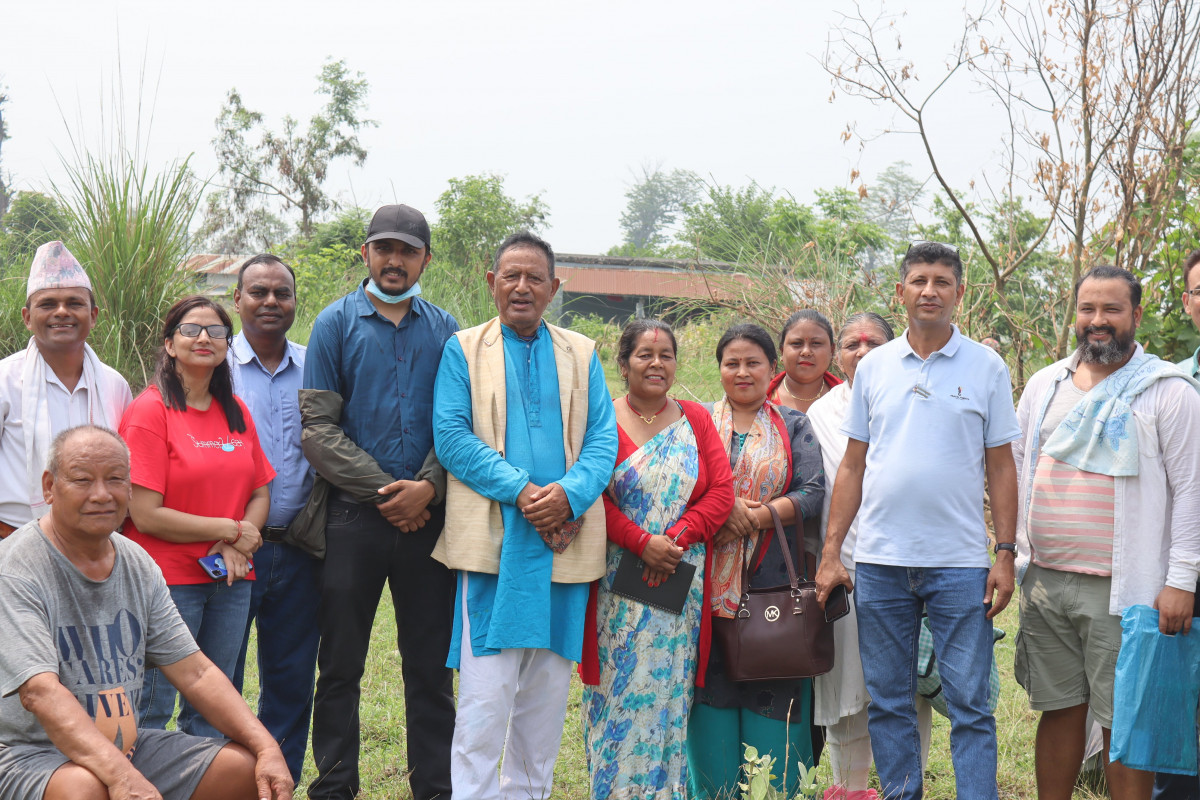 भूमि आयोग र सम्बन्धित कार्यालयका प्रमुखद्वारा देवदहमा भैरहेको कामको अनुगमन
