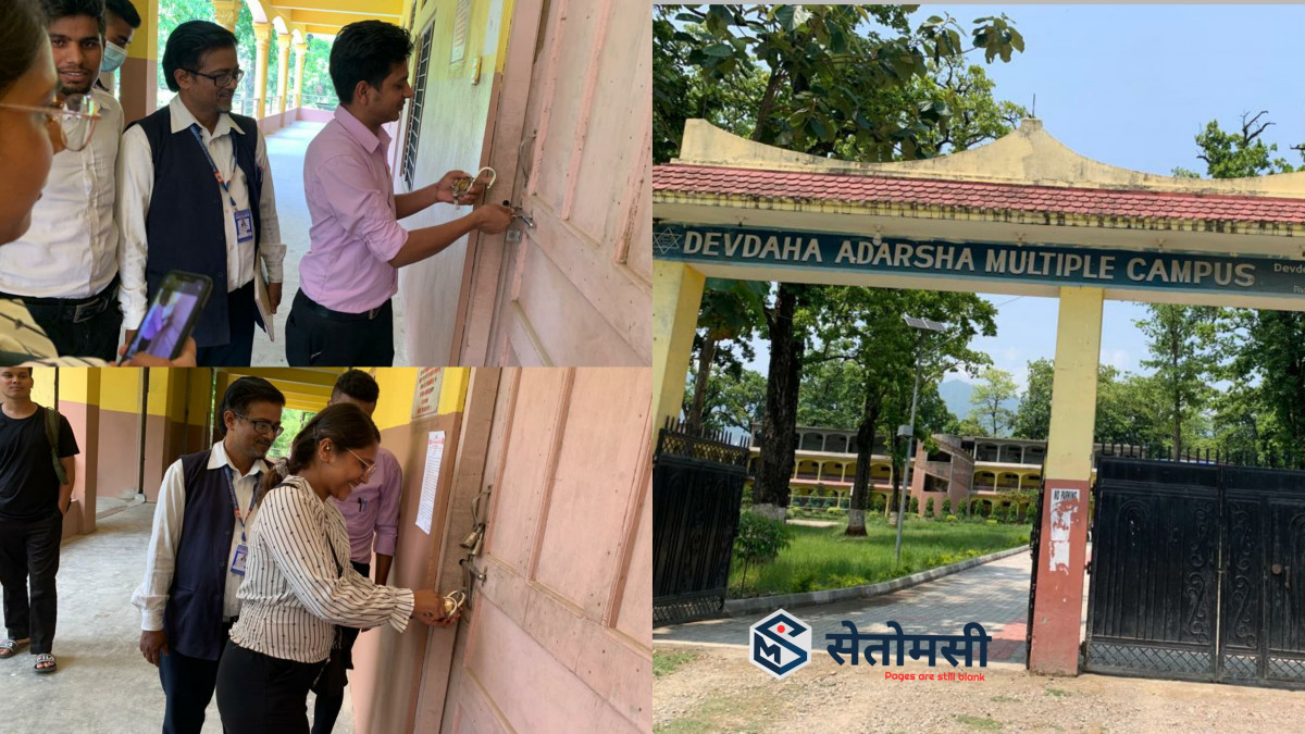 देवदह आदर्श क्याम्पसमा लगाईएको ताला खोलियो, आन्दोलनको स्वरुप बदलिएको विद्यार्थीको भनाइ