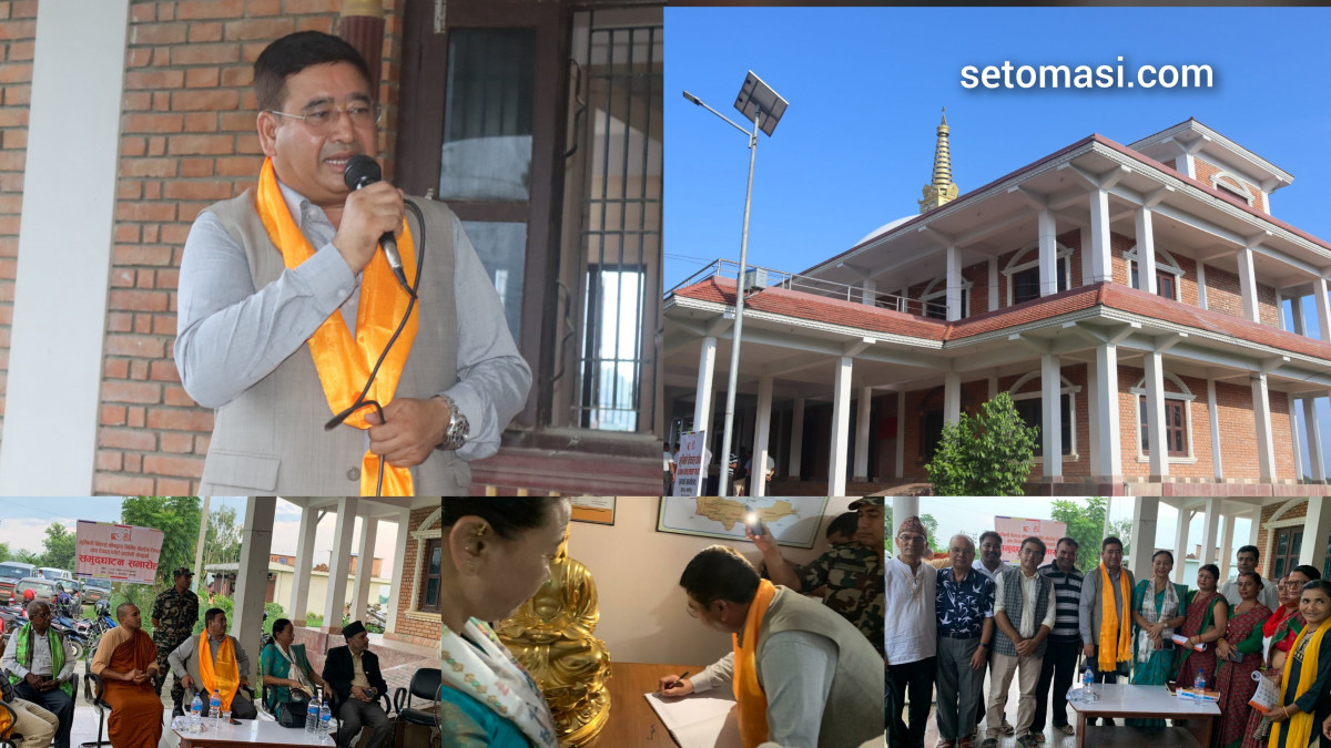 गोल्डेन टेम्पलको उद्धाटन गर्दै मन्त्री श्रेष्ठले भने- 'देवदहको पर्यटन विकासमा साथ दिन्छु'