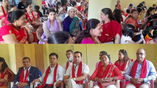 अर्घाखाँचीबाट पोखरा झरेका दिदिबहिनीको तीज मिलन कार्यक्रम