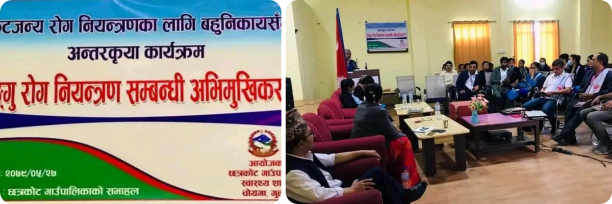 छत्रकाेटमा डेँगी सम्बन्धि अभिमुखिकरण कार्यक्रम सम्पन्न
