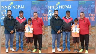 न्यु हाेराईजनका निश्चल ज्ञवालीले जिते लनटेनिसमा दुई स्वर्णपदक