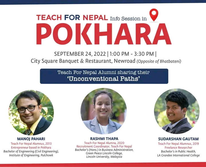 टिच फर नेपालको इन्फो सेसन पोखरामा हुँदै