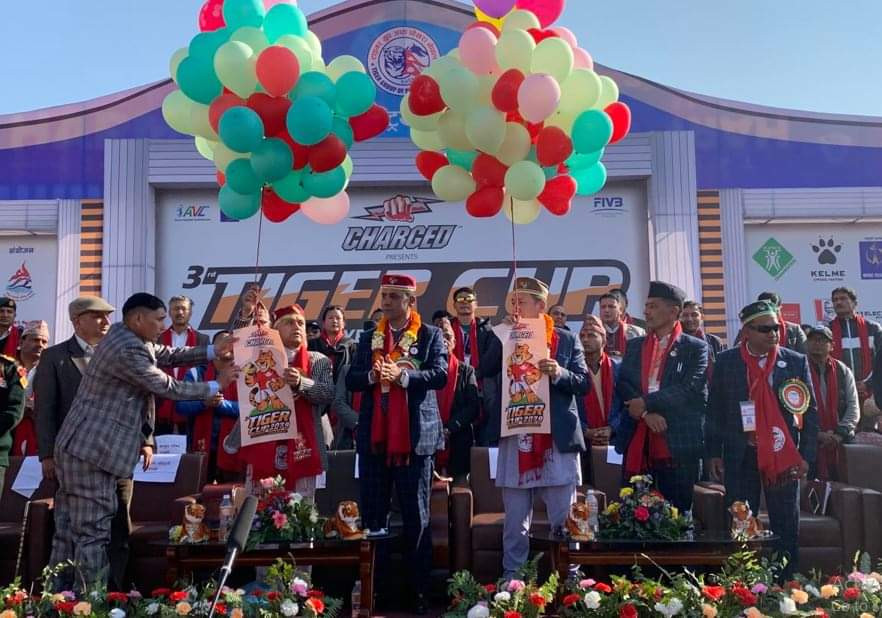 टाइगर कप भलिबल : उद्घाटन खेलमा घरेलु टोली गण्डकी विजयी