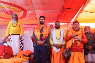 रवि लामिछाने र विक्रम पाण्डेद्वारा कोटिहोम महायज्ञको दर्शन 