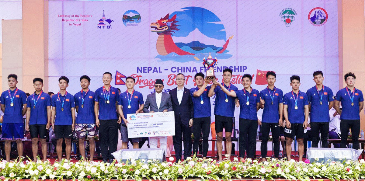 पोखरामा सम्पन्न ड्रागन बोट रेसमा चिनियाँ टोली सिचुवान च्याम्पियन