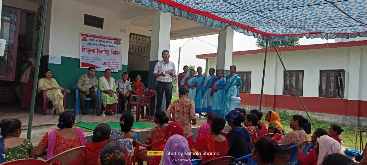 देवदहमा महिलाहरूको निशुल्क स्वास्थ्य परिक्षण
