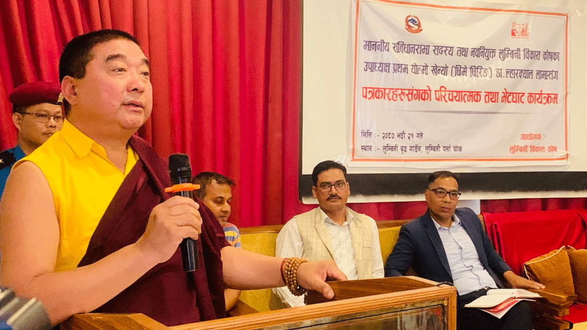व्यवस्थित विकास हुनसके लुम्बिनीले तीन करोड नेपाली पाल्न सक्छ : उपाध्यक्ष लामा