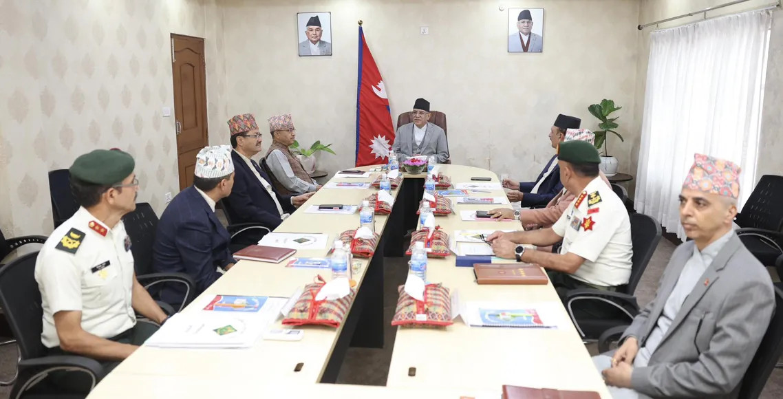 राष्ट्रिय सुरक्षा परिषद्को  बैठक सिंहरबारमा
