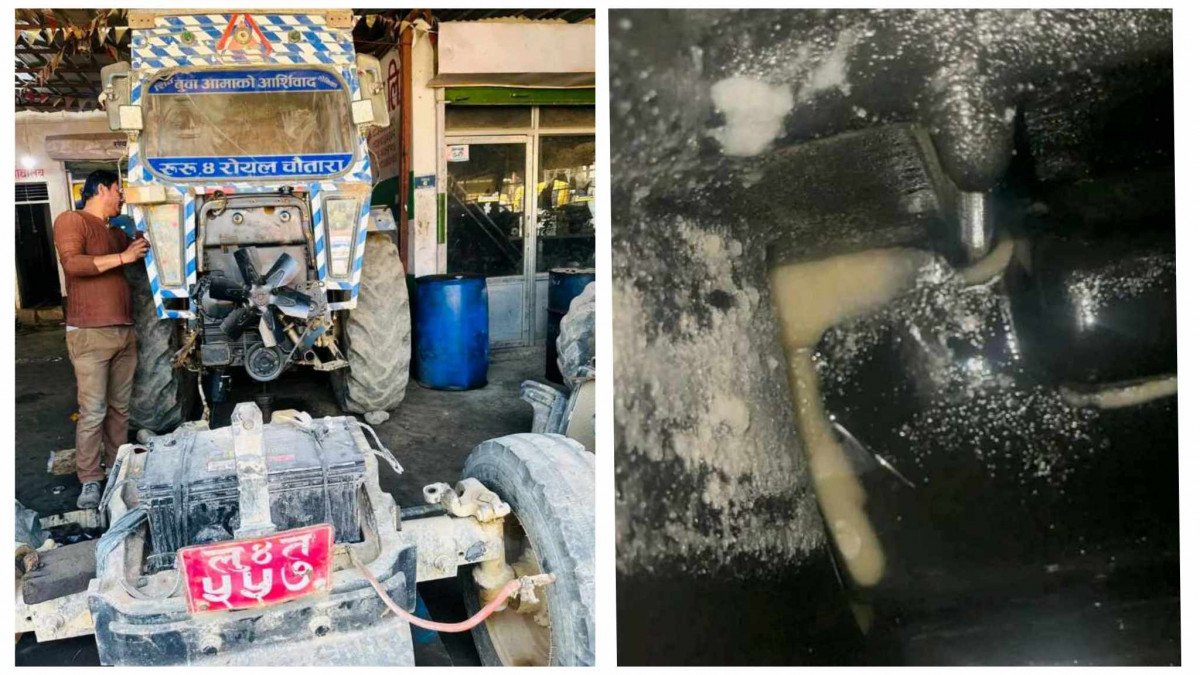 चल्दाचल्दै ट्याक्टरको स्टार्ट बन्द भएपछि इन्जिन खोलेर हेर्दा भेटियो नुन