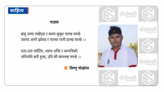 गजल :  बाबु आमा लखेट्छ र घरमा कुकुर पाल्छ मान्छे 