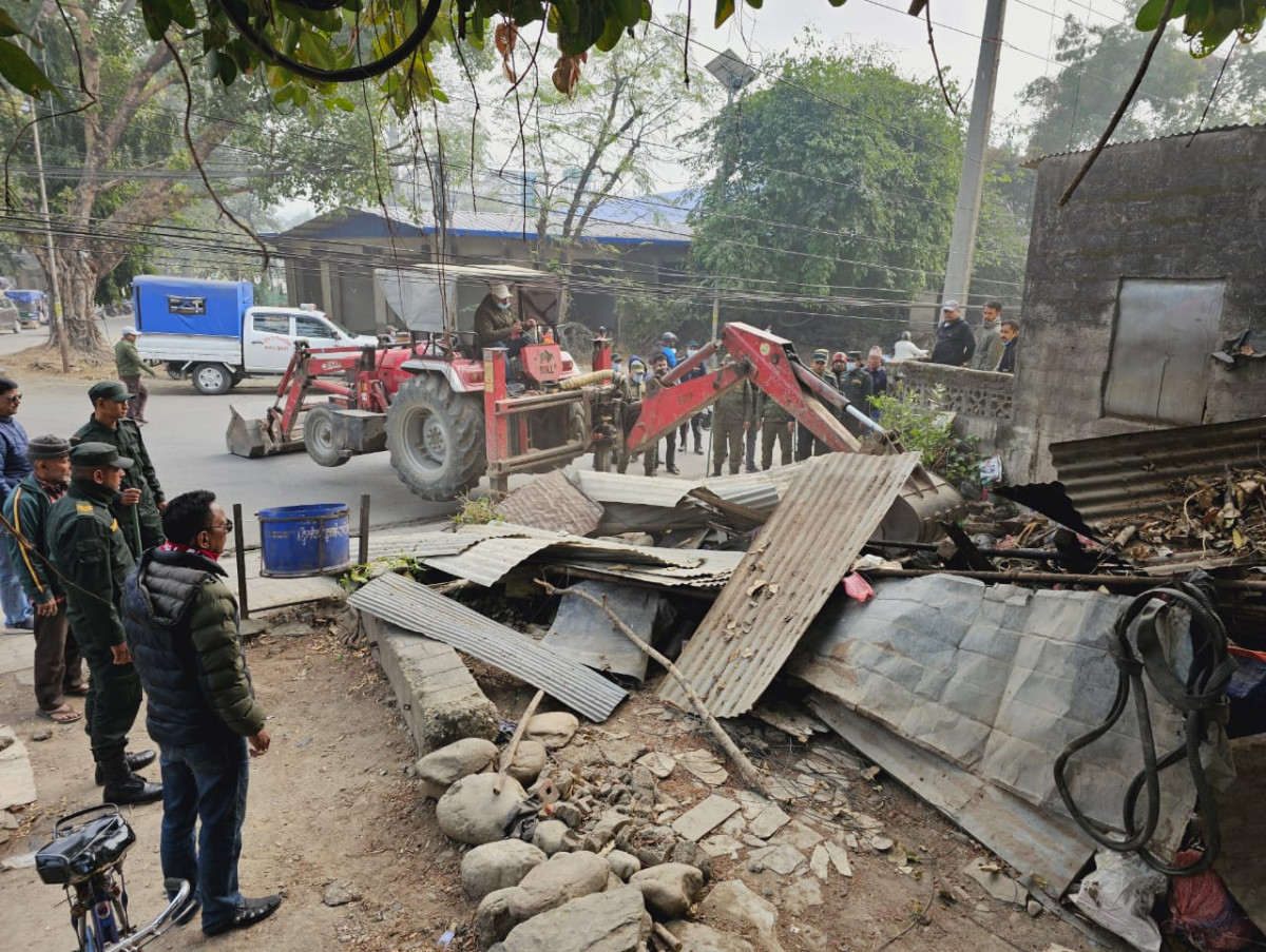 बुटवलमा सार्वजनिक क्षेत्रका घरटहरा हटाईँदै, पार्क र चौतारी निर्माण गरिने
