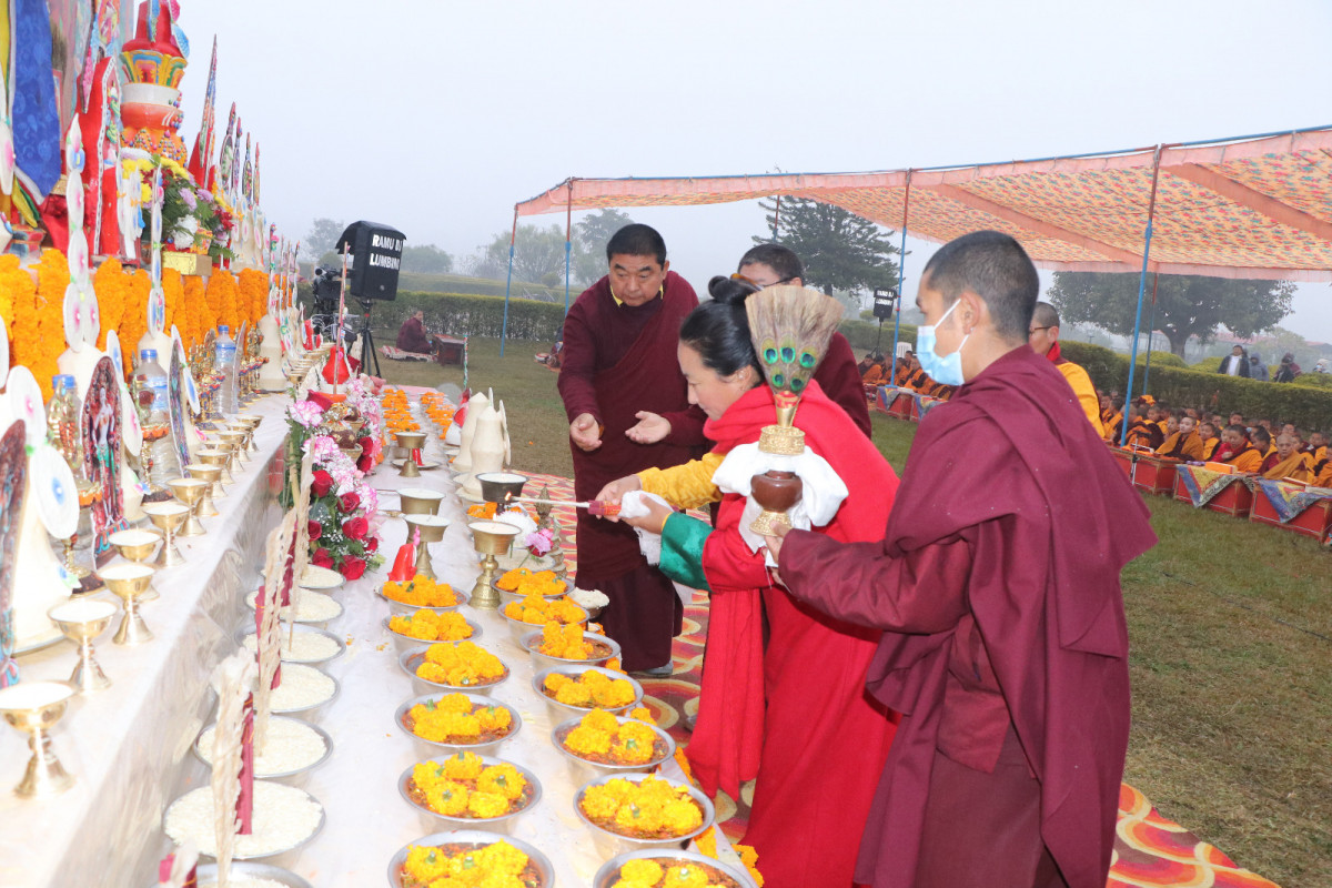लुम्बिनीमा मोन्लम पूजा शुरु