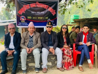 उजेरी होमस्टेमा सामुदायिक भवनको शिलन्यास
