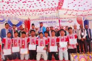 अन्तर मावि छात्र भलिवल प्रतियोगितामा बुद्ध पब्लिक प्रथम