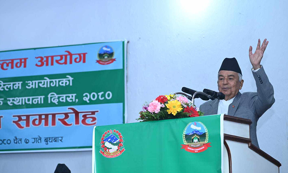 नेपाली समाजको धार्मिक सहिष्णुता विश्वका लागि अनुकरणीय : राष्ट्रपति पौडेल