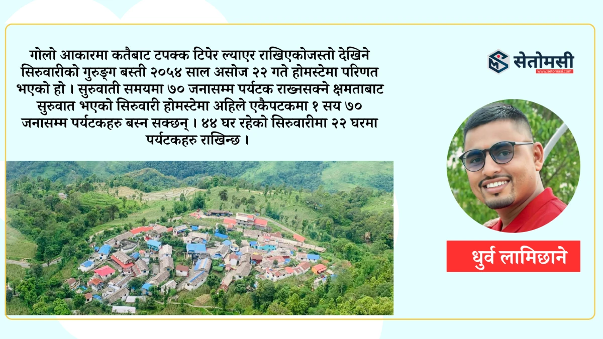 नेपालकै पहिलो पर्यटकिय गाउँ सिरुवारी