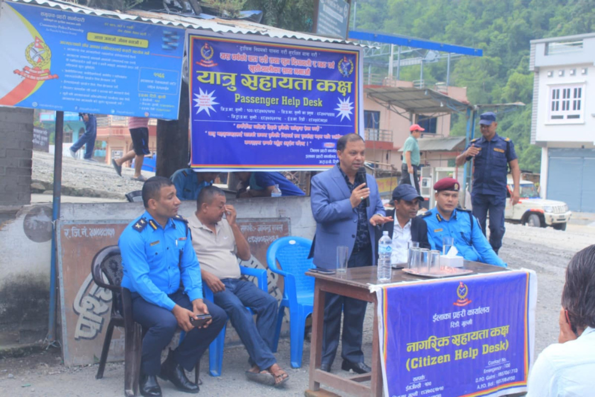नयाँ बसपार्कमा चाडपर्व लक्षित यात्रु सहायता कक्ष स्थापना