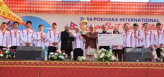 पोखरा अन्तर्राष्ट्रिय ड्रागन बोट रेस चिनियाँ टोलीलाई दोहोरो उपाधि
