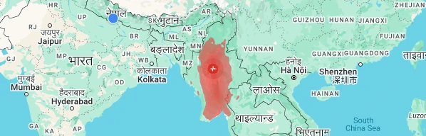 म्यानमार भूकम्प : १ हजार भन्दा बढीको मृत्यु