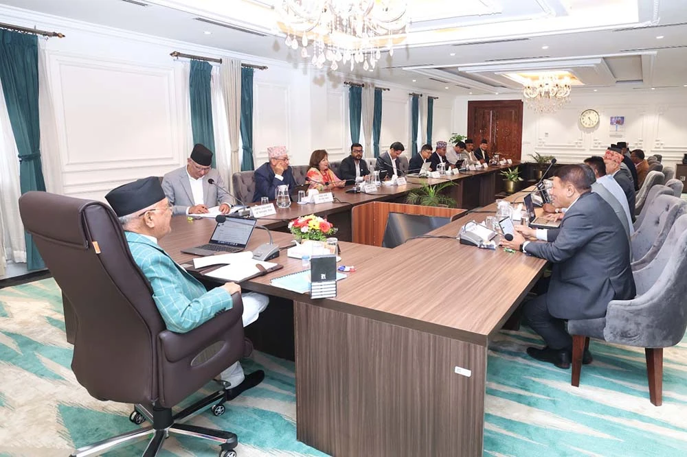 प्रधानमन्त्री ओली र मन्त्रीहरूबीच चालु वर्षका लागि कार्यसम्पादन सम्झौता