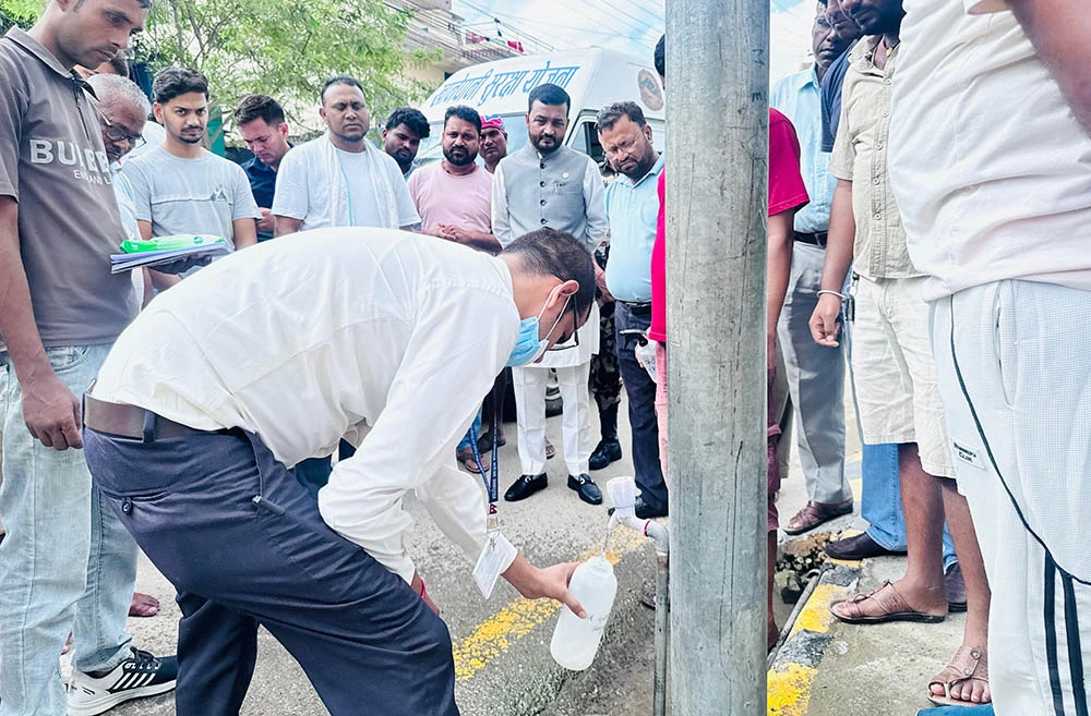 हैजा प्रभावित वीरगंज क्षेत्रमा पानी परिक्षण शुरु
