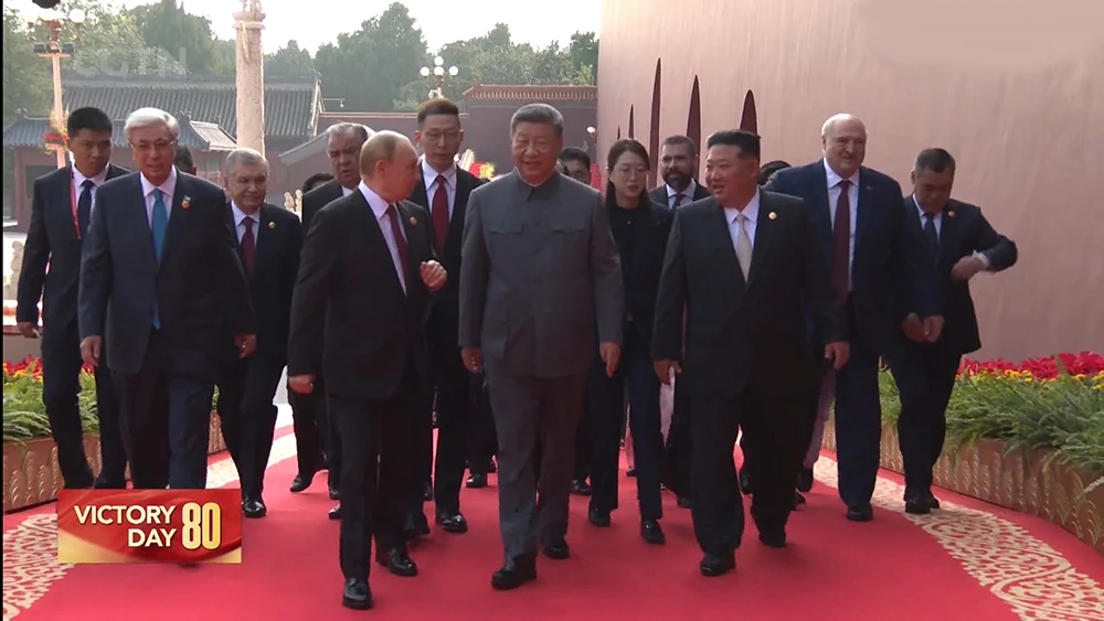 एकसाथ देखिए पुटिन, किम र सी जिनपिङ