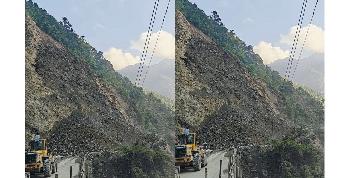 तुइन खोलामा  झन्  ठूलो पहिरो, नारायणघाट–मुग्लिन सडक पूर्ण रूपमा अवरुद्ध