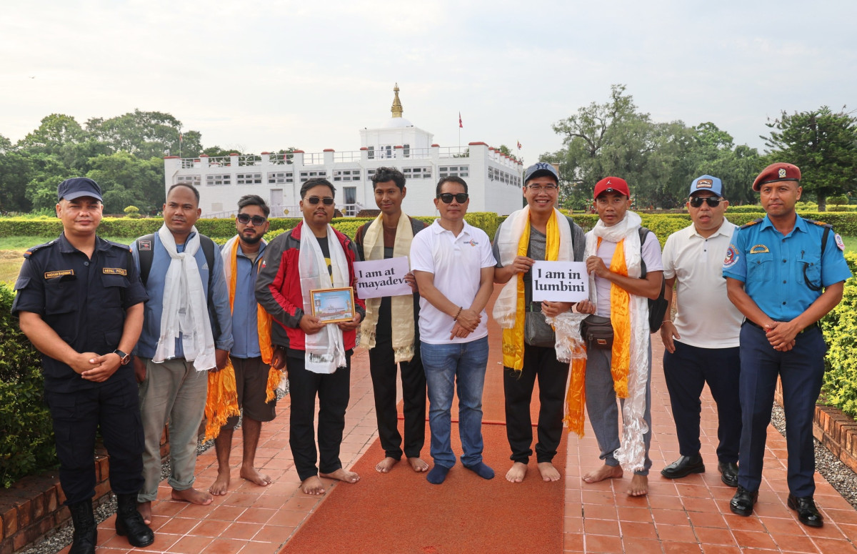लुम्बिनीमा पर्यटक सूचना बोर्ड स्थापना
