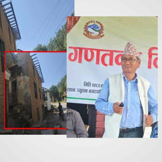 सडक विस्तार गर्न प्यूठानका मेयरले भत्काए आफ्नै घर