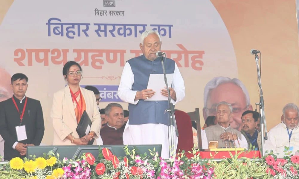 नितिश कुमार १०औं पटक बने बिहारको मुख्यमन्त्री