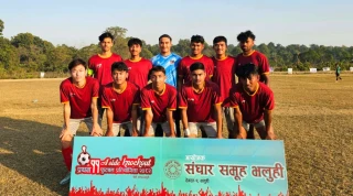भलुहीमा जारी खुल्ला नक आउट फुटबलमा मनोभवको जीत