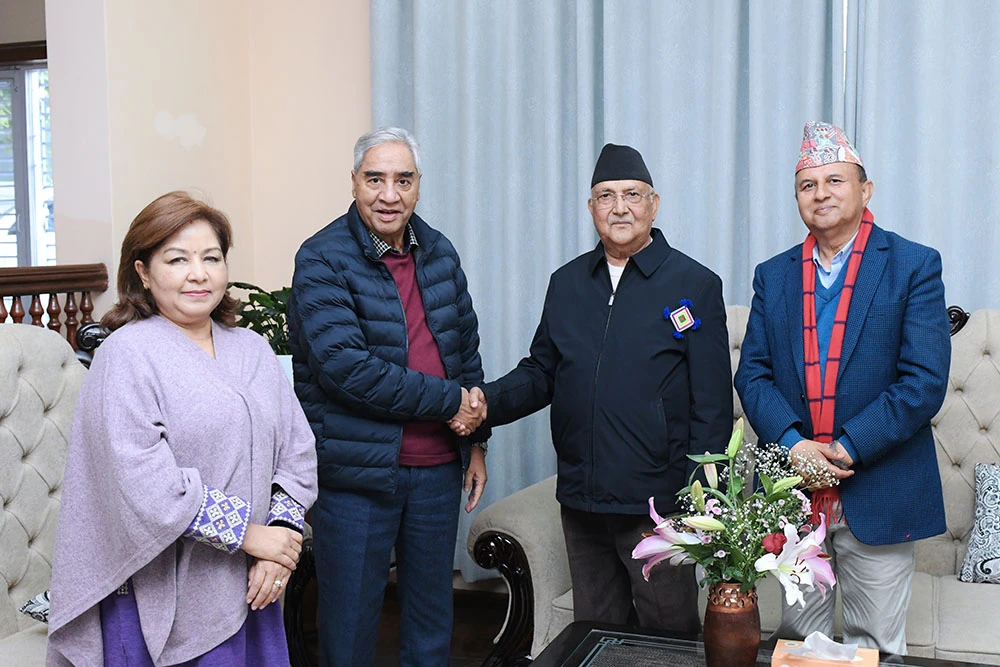 देउवा र ओलीबीच भेटवार्ता