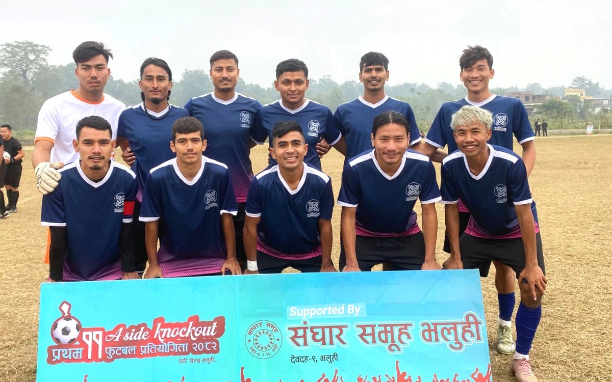 भलुहीमा जारी खुल्ला नक आउट फुटबल : आइतवारको खेलमा मनोभव विजयी