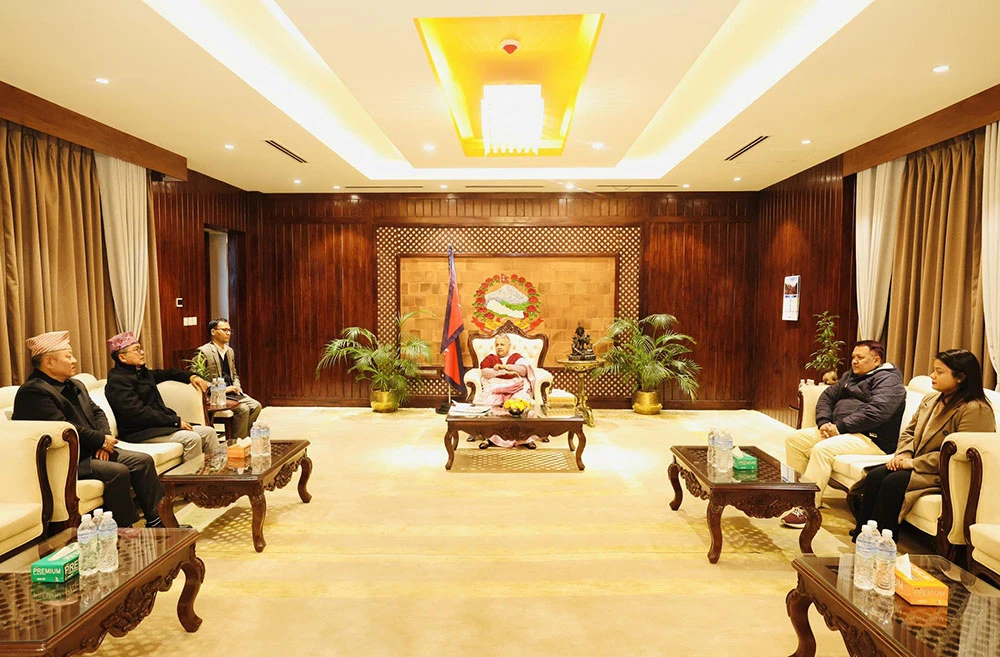 लामिछाने र लिङदेनबीच भेटवार्ता