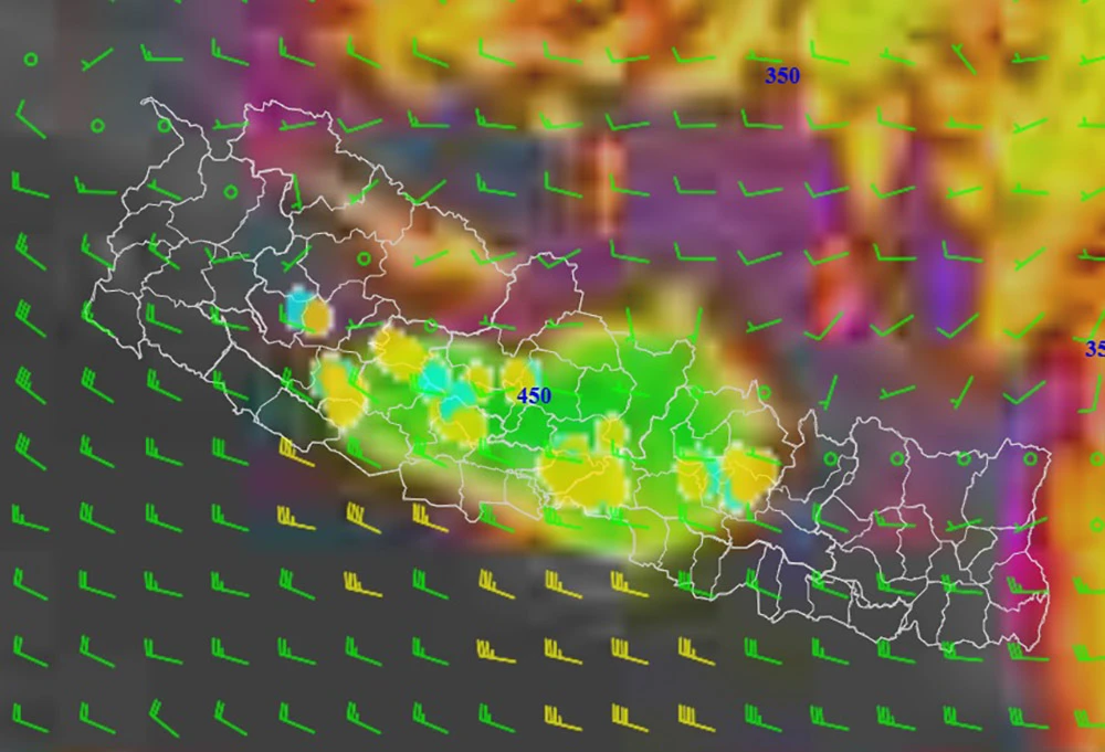 मौसम प्रणाली पूर्वतर्फ सर्दै