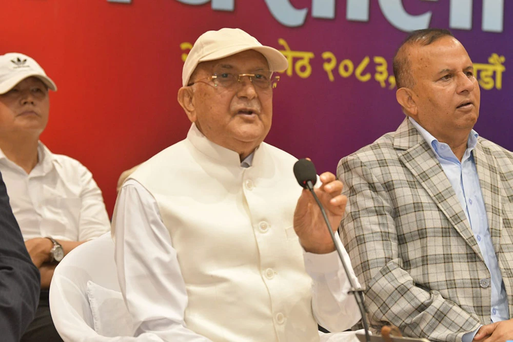 सरकारको हस्तक्षेपका कारण एन्फा प्रतिबन्धमा पर्यो- ओली