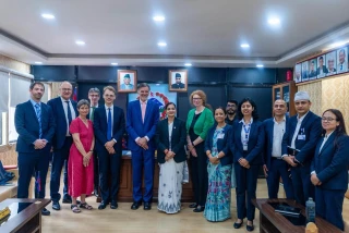 स्वास्थ्यमन्त्री मेहतासँग जर्मनीका उच्च अधिकारीको शिष्टाचार भेटवार्ता