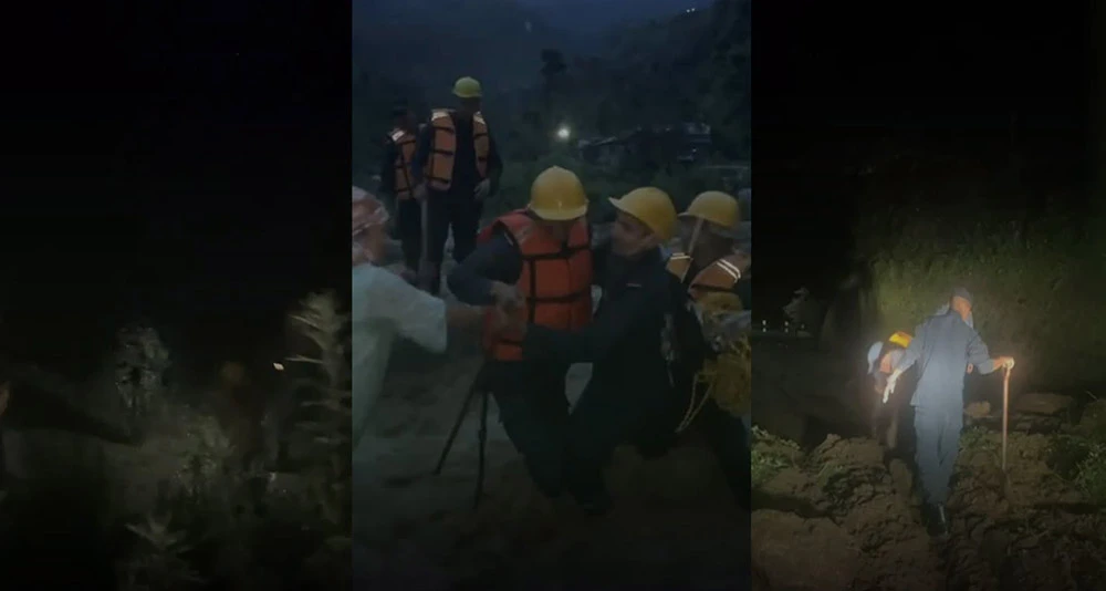 चीनतर्फ पहिरो खस्दा भोटेकोशीको बहाब प्रभावित, सतर्क रहन आग्रह