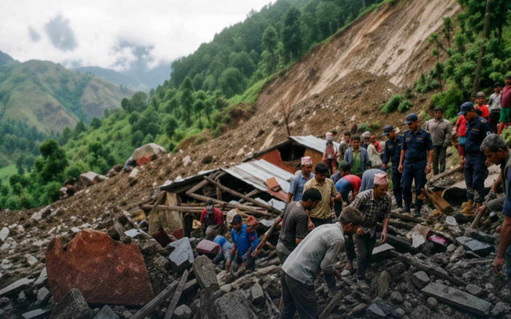 भारतको हिमाचलमा यात्रुबाहक बस पहिरोमा परेर १५ जनाको मृत्यु