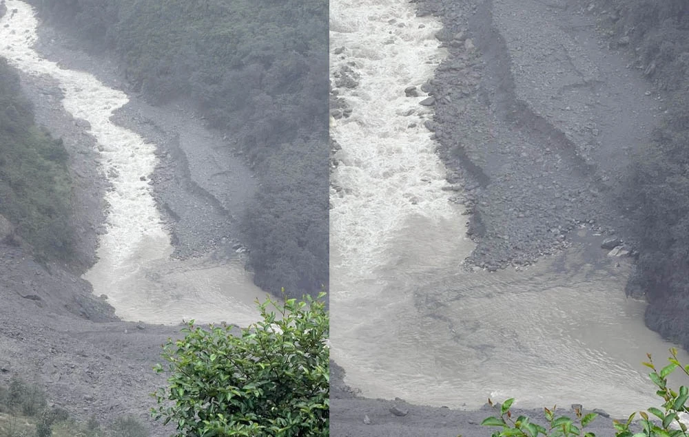 पहिरोले दार्चुलाको चौलानी नदी आंशिक थुनियो, उच्च सतर्कता अपनाउन आग्रह