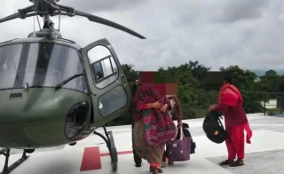 जटिल प्रसूति समस्या भएकी महिलाको हवाई उद्धार