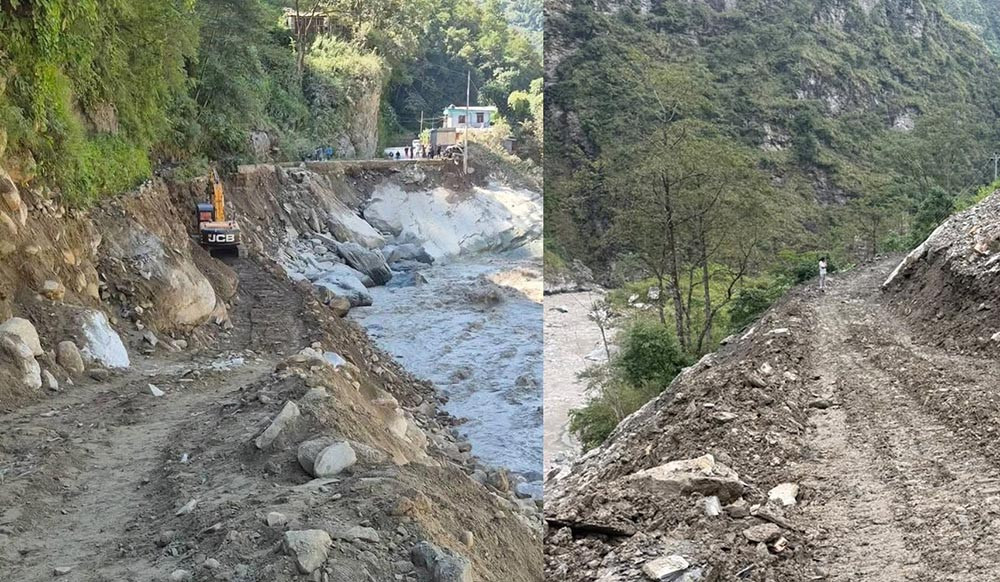 बेनी जोमसोम सडक मर्मत तथा पुनर्निर्माणको काम तीव्र